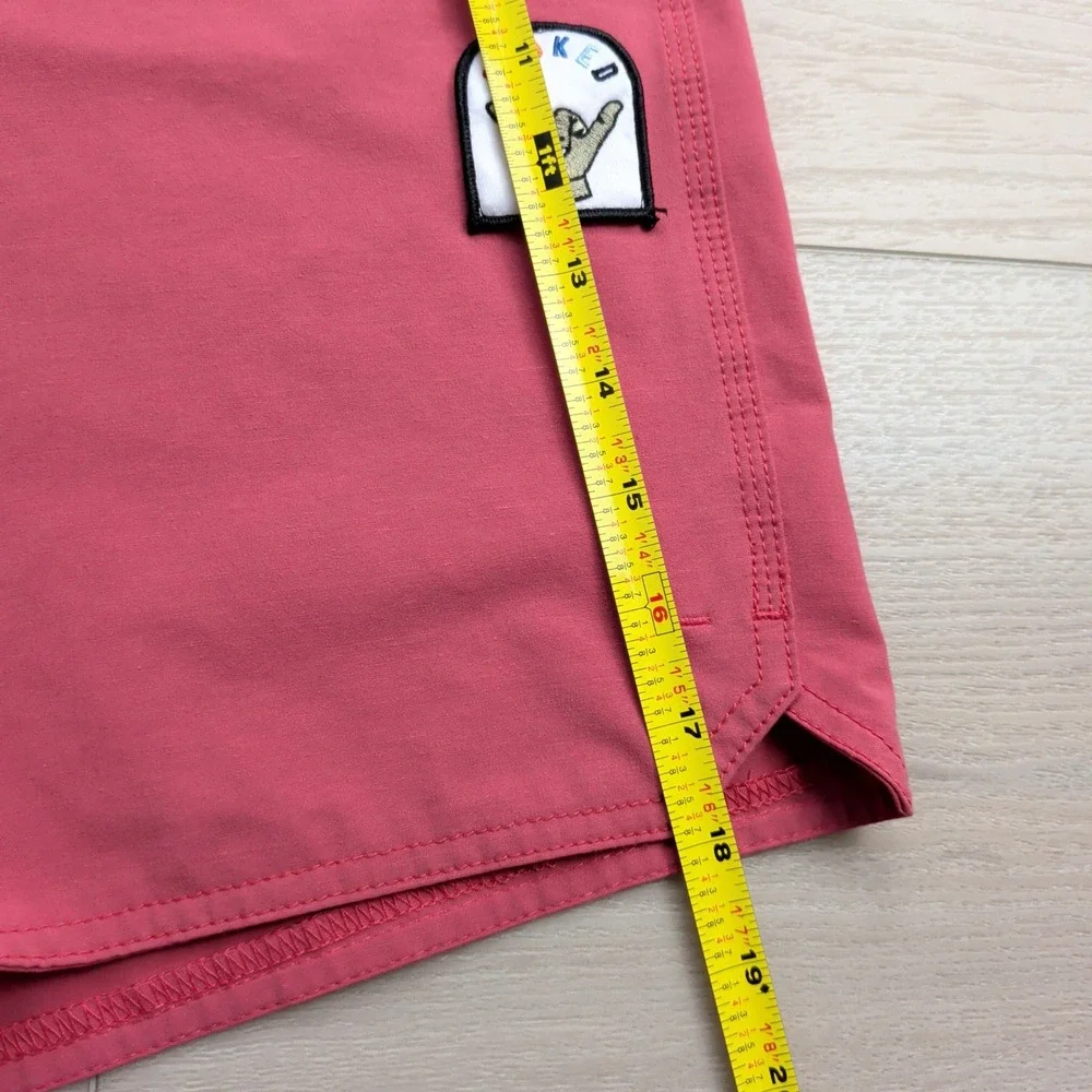 Vissla Solid Sets Board Shorts Mens 34 Swim Trunks Magenta Red Beach Surf